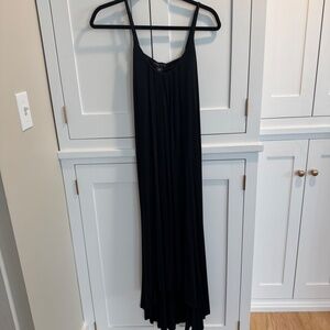 Never worn Black XS Jersey Knit Pleated Dress